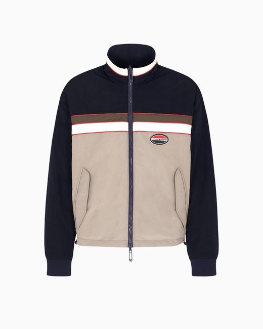 Blouson Réversible Avec Fermeture Entièrement Zippée, En Nylon Avec Écusson Logo Caoutchouté Emporio Armani pour homme en coloris Blue