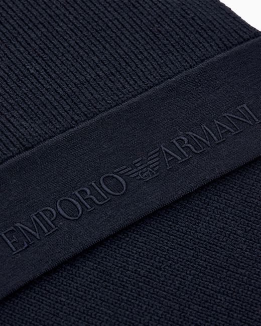 Set Sciarpa E Berretto di Emporio Armani in Blue da Uomo