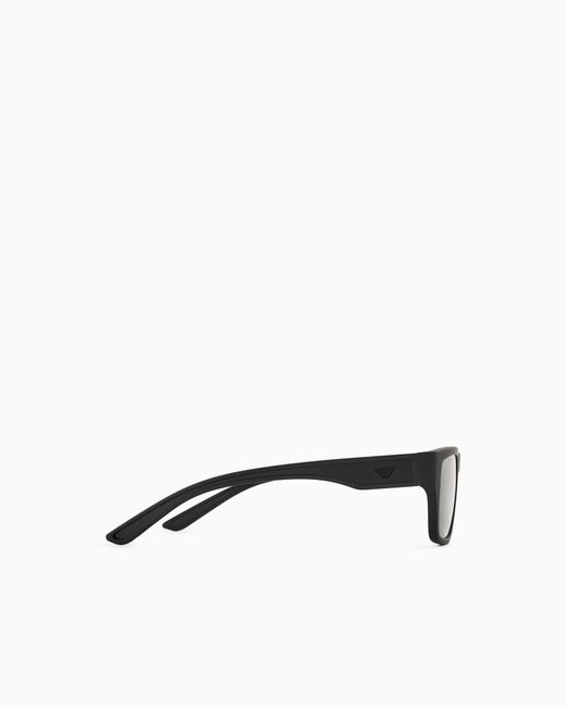 Emporio Armani Black Rectangular Sunglasses for men