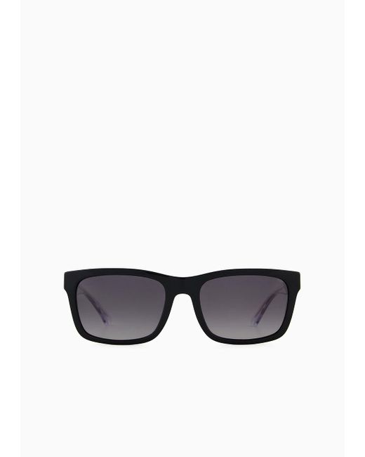 Emporio Armani Sonnenbrille Mit Rechteckiger Fassung in Black für Herren