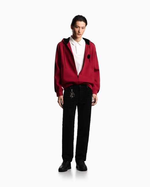 Emporio Armani White Lunar New Year Lyocell-Blend Jersey Polo Shirt With Patch for men