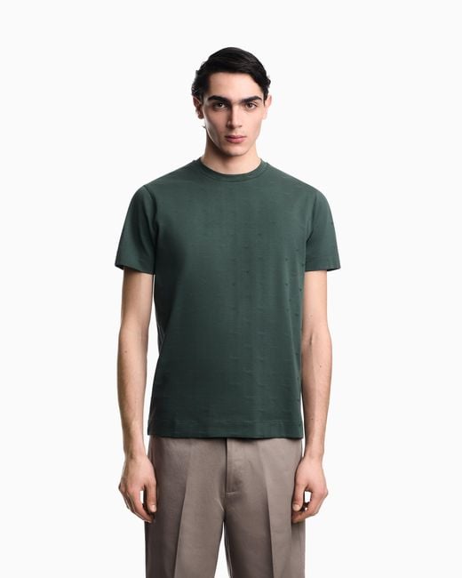 Emporio Armani Green Slim-Fit T-Shirt for men