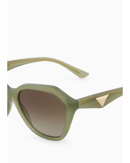 Emporio Armani Green Irregular-shaped Sunglasses