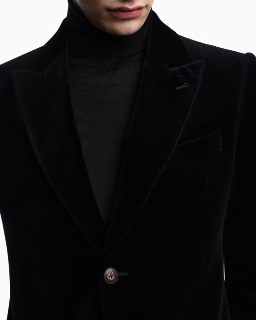 Emporio Armani Black Single-Breasted Jacket for men