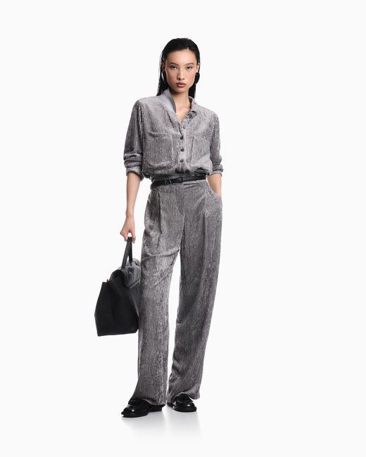Emporio Armani Gray Pleated Pants