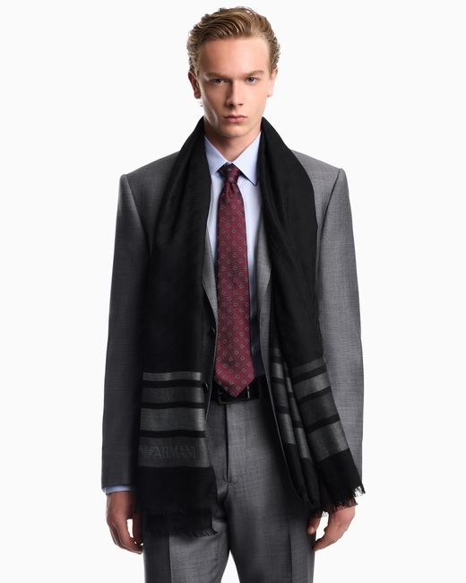 Emporio Armani Black Stole for men