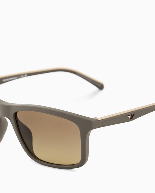 Emporio Armani Natural Pillow Sunglasses for men