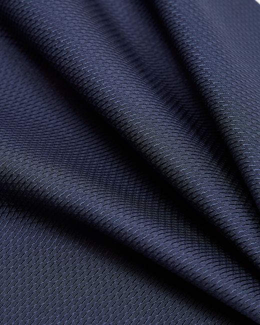Emporio Armani Blue Micro-Textured Pure Silk Pocket Square for men