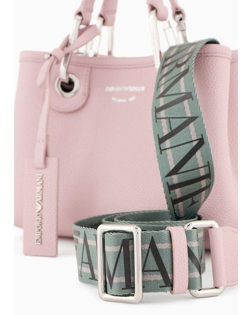 Emporio Armani Pink Deer-print Myea Mini Bag