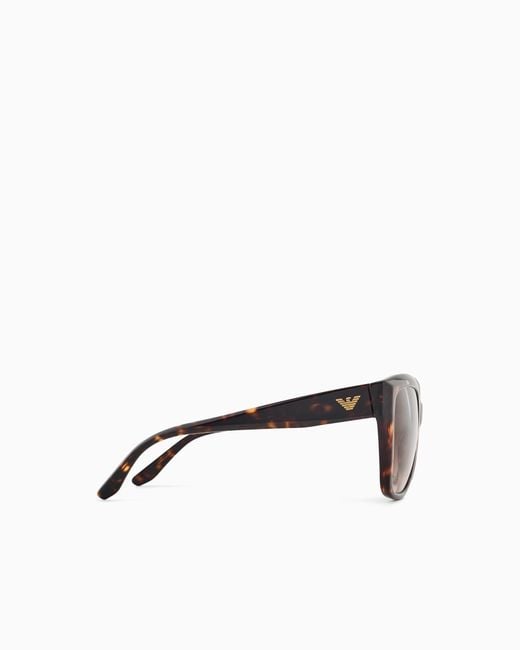 Emporio Armani Brown Cat-Eye Sunglasses