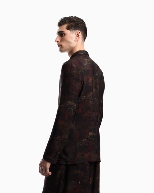 Emporio Armani Purple Single-Breasted Jacket for men