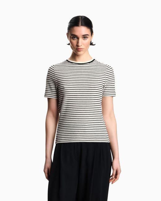 Emporio Armani Gray Stretch Jersey Jacquard Sweater