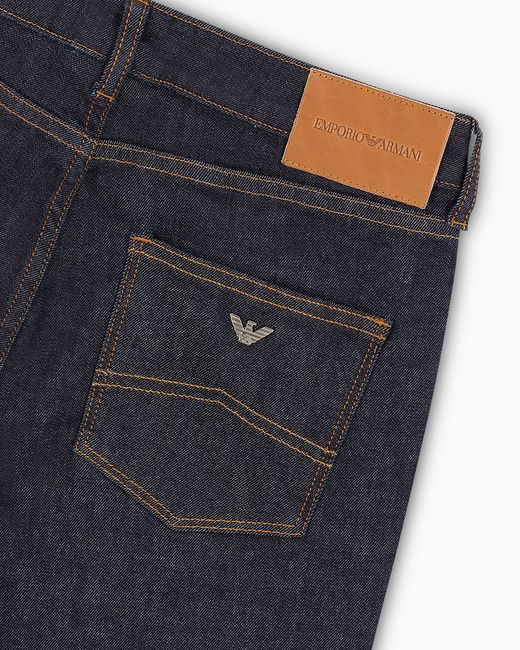 Emporio Armani Blue Stretch Jeans Essential With Five Pockets And A Skinny Leg