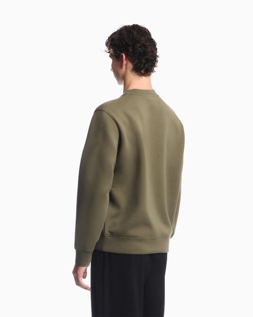 Emporio Armani Green Sweatshirt Essential for men