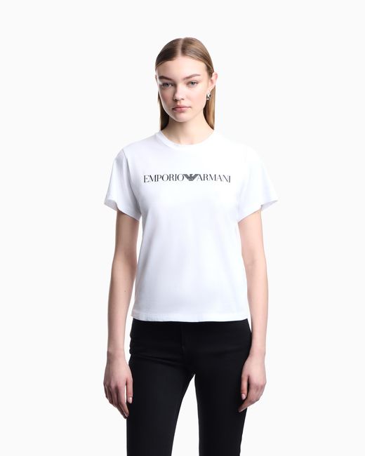 Emporio Armani White Logo T-Shirt Essential