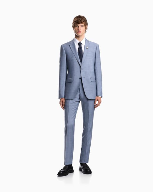 Emporio Armani Blue Lined Suit for men