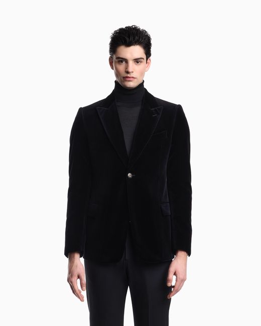 Emporio Armani Black Single-Breasted Jacket for men