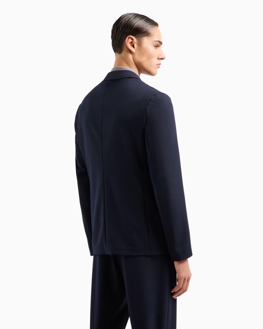 Emporio Armani Blue Single-Breasted Jacket for men