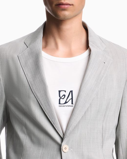 Emporio Armani Gray Unlined Blazer for men