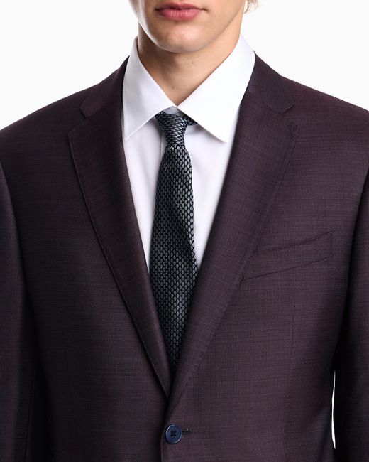 Emporio Armani Purple Lined Suit for men