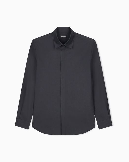 Emporio Armani Blue Regular Fit Shirt for men