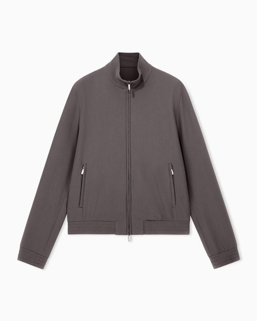 Emporio Armani Brown Full-Zip Blouson for men