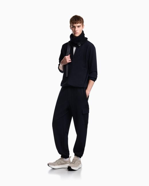 Emporio Armani Blue Full-Zip Sweatshirt for men
