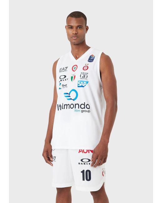 Réplica Oficial Camiseta Olimpia Milano Liga Italiana Emporio Armani de  hombre de color Blanco | Lyst