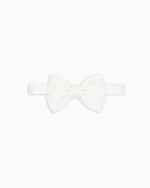 Emporio Armani White Knotted Bow Tie for men