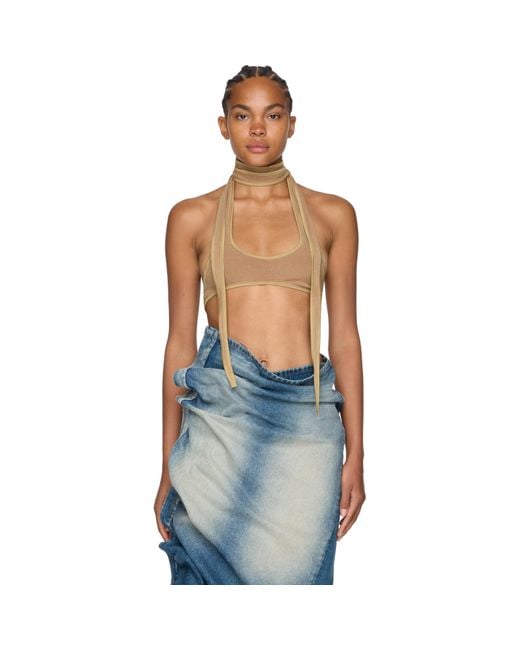 Y. Project Blue Multi Scarf Bralette Top