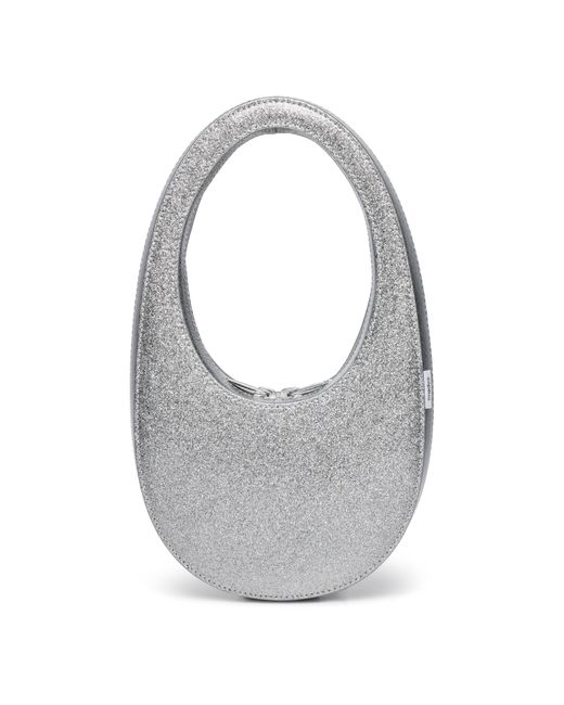 Coperni Gray Glitter Mini Swipe Bag