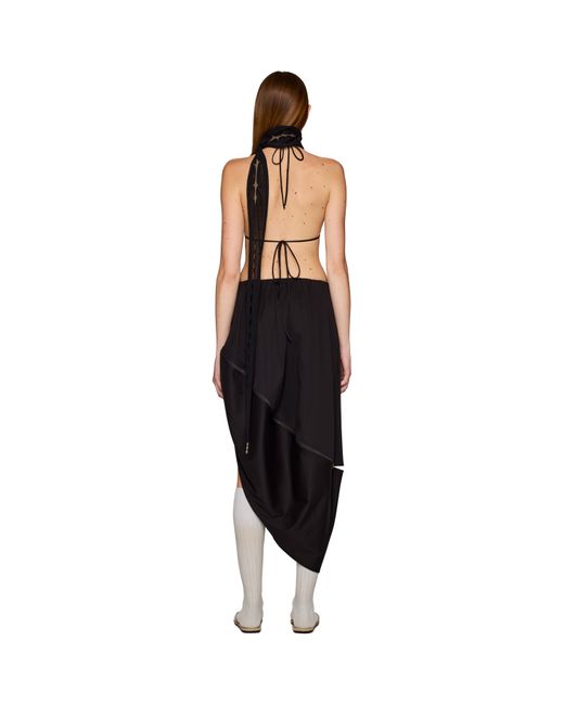 Rui Black Thorn Intarsia Scarf