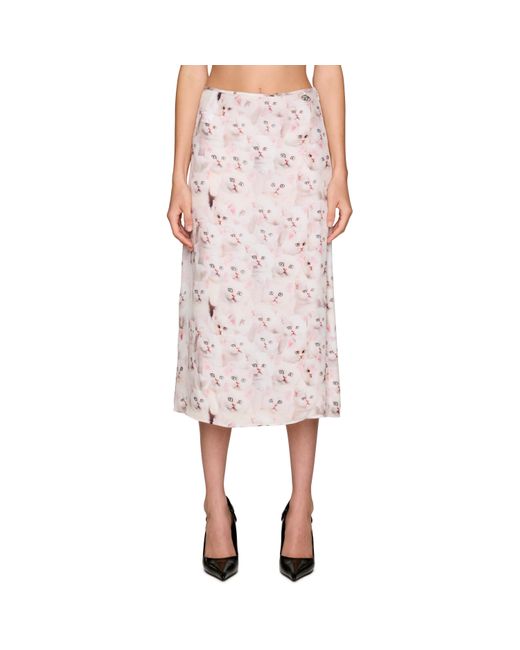 DIESEL Pink O-Rchid-R1 Midi Skirt