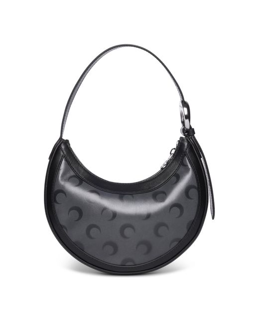 MARINE SERRE Gray Aom Airbrushed Leather Eclips Mini Bag