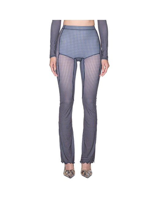 KNWLS Blue Halcyon Mini Check Leggings