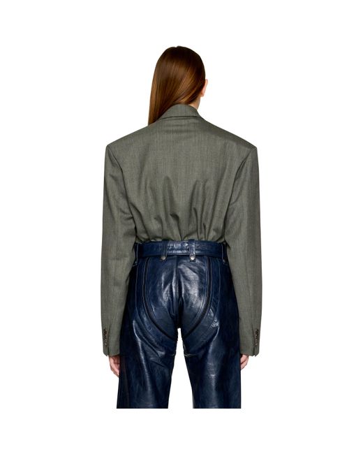 Martine Rose Gray Padded Tailored Jacket