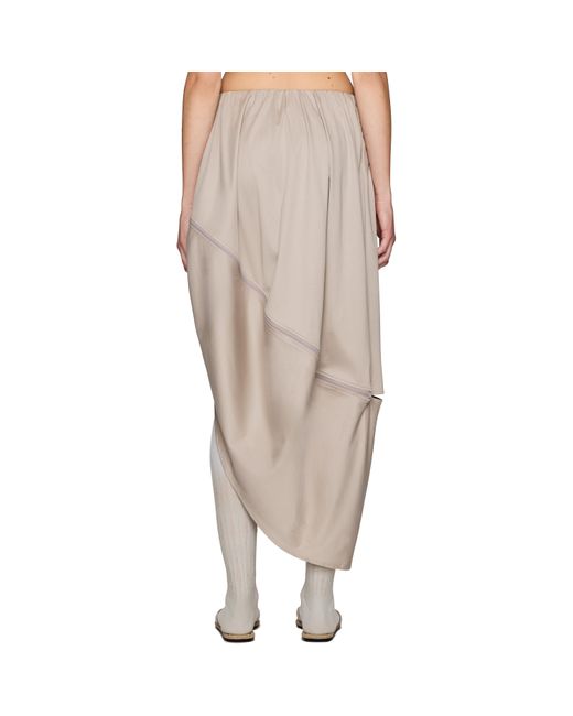 Rui Natural Cutout Zip Maxi Skirt