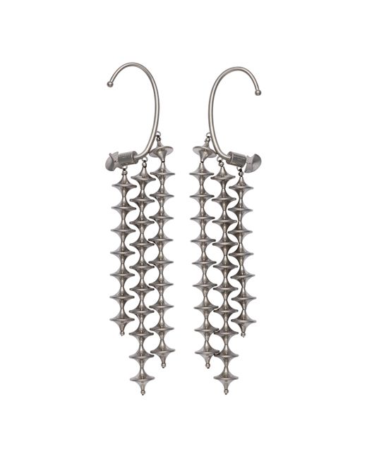 Hugo Kreit White Toupie River Earrings