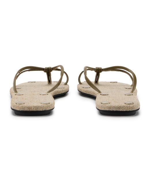 Rui Brown Thong Strap Flat Slippers