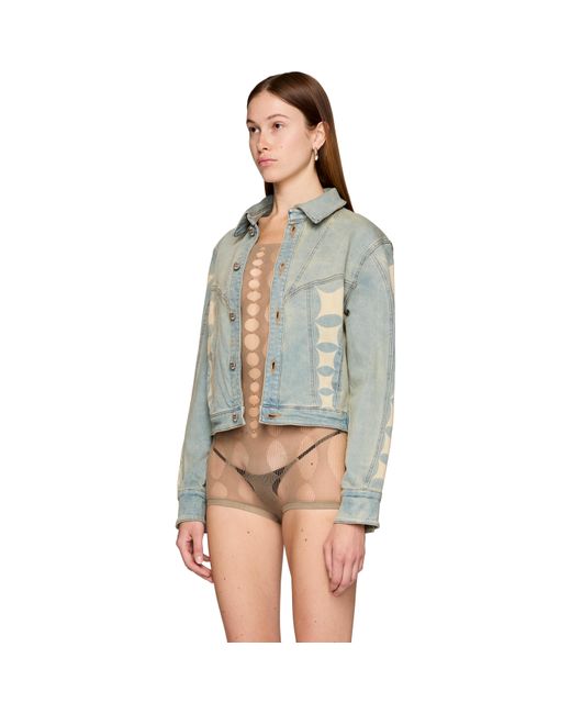Rui Blue Denim Print Jacket