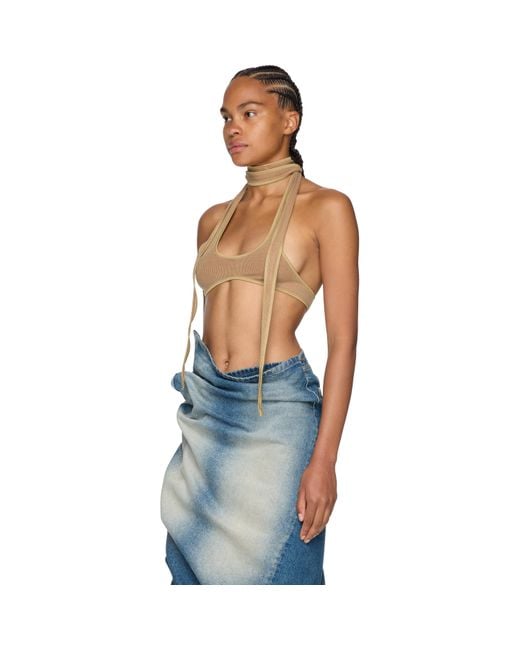 Y. Project Blue Multi Scarf Bralette Top