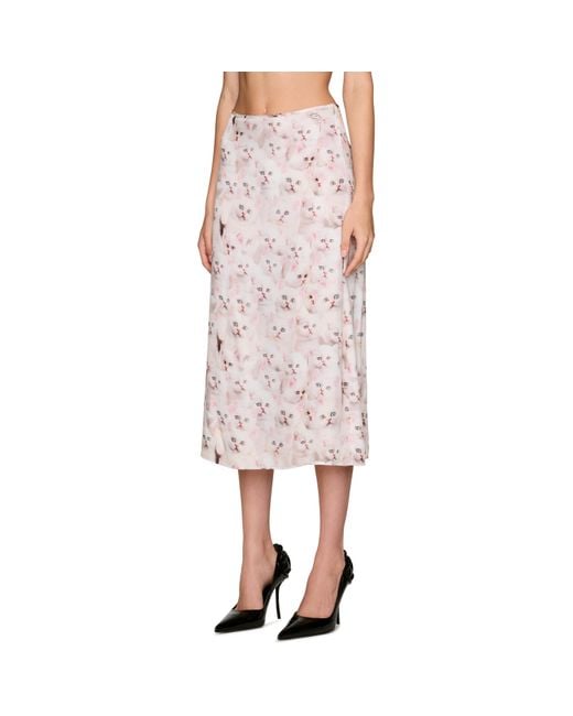 DIESEL Pink O-Rchid-R1 Midi Skirt
