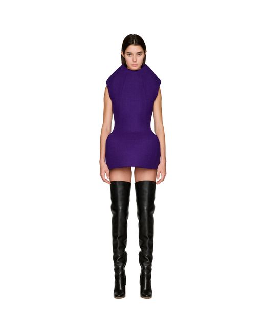 Duran Lantink Purple Sculptured Mini Dress