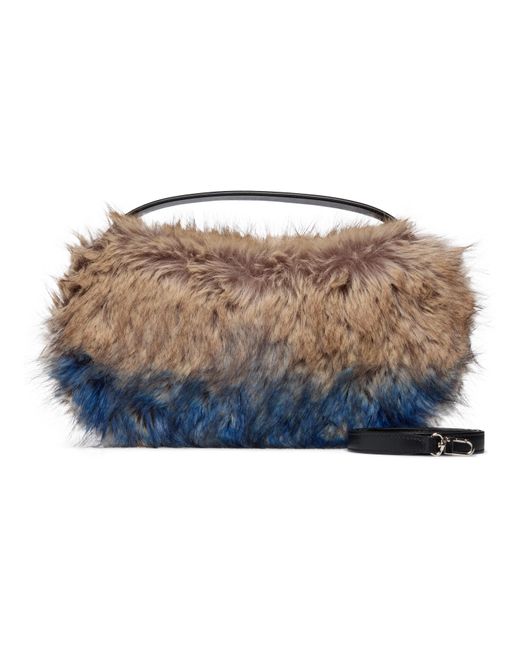 Coperni Blue Faux Fur Sound Swipe Bag