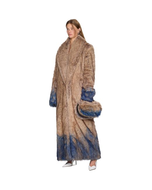 Coperni Blue Faux Fur Sound Swipe Bag
