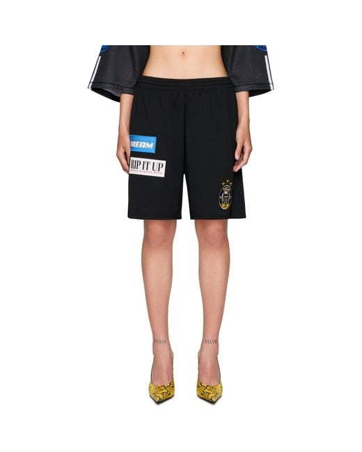 Martine Rose Black Football Shorts