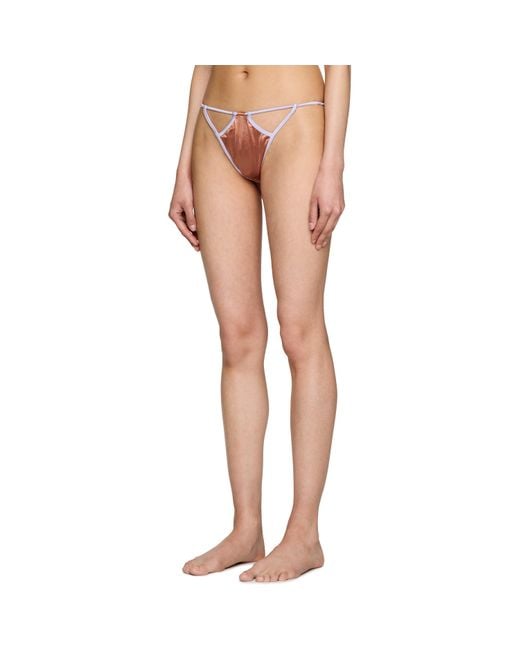 Isa Boulder Orange Rietta Cut-Out Bikini Bottom