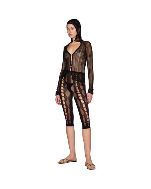 Rui Black Semi-Sheer Leggings