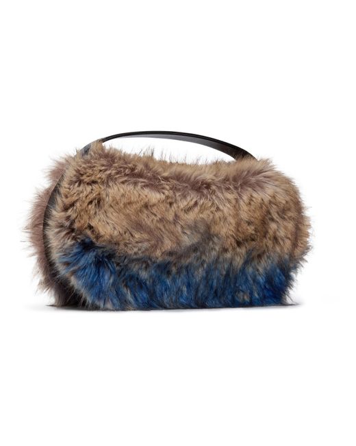 Coperni Blue Faux Fur Sound Swipe Bag