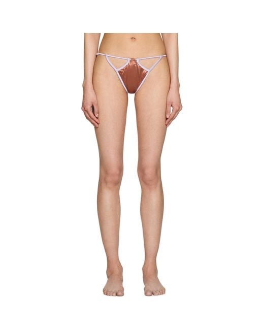 Isa Boulder Orange Rietta Cut-Out Bikini Bottom